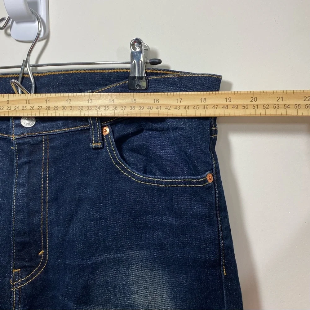 Levis 511 Denim Jeans Mens 36X32‎ Blue Dark Wash Relaxed Straight Leg Comfort